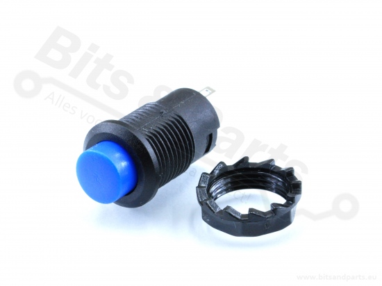 Drukknop (aan/uit)  rond 12mm Blauw